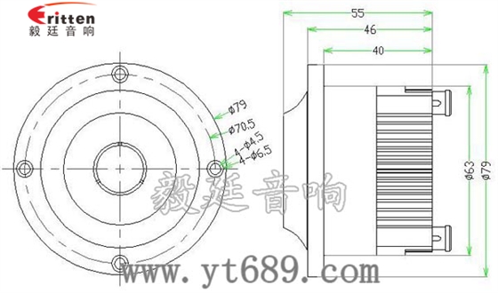3寸30w高音汽车喇叭成品图