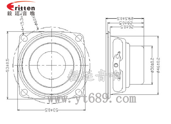 53mm8欧8w喇叭--喇叭厂家成品图 高品质52mm8w全频内磁喇叭成品图