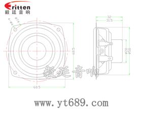 68mm15瓦全频喇叭成品图 2.25寸8瓦蓝牙音箱全频喇叭成品图