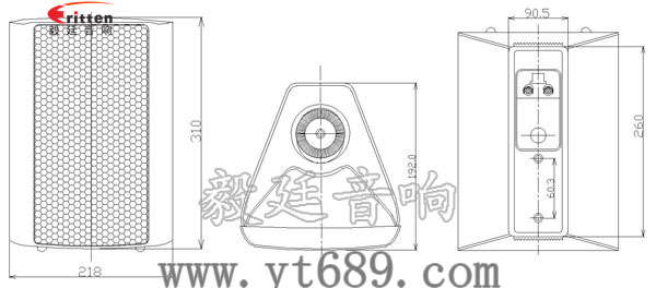 6.5寸壁挂音箱成品图