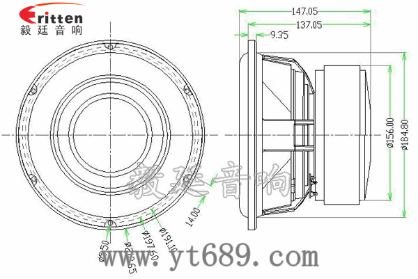 8''250w 重低音喇叭成品图 8''250w 重低音喇叭成品图